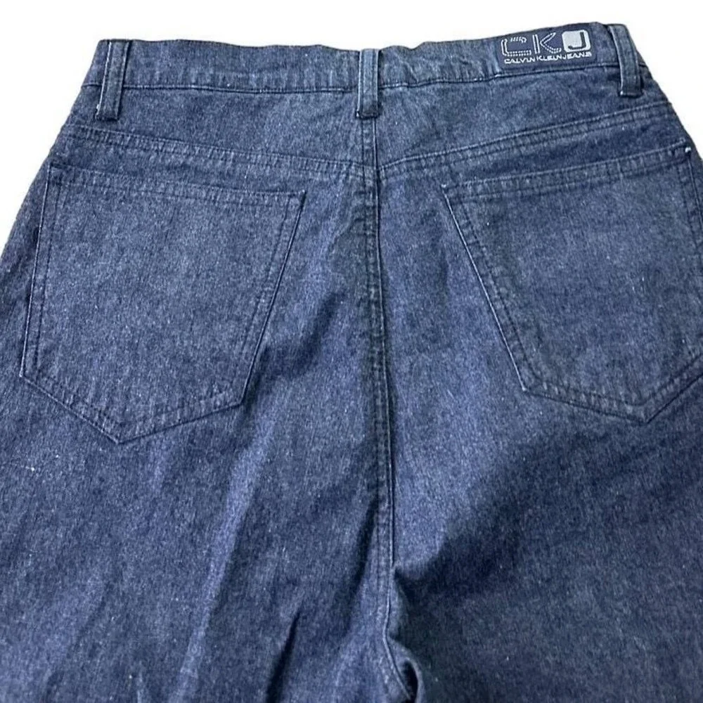 Vintage Calvin Klein Women's SZ‎ 8 NWT Deep Indigo Side Vent Ankle Jeans READ